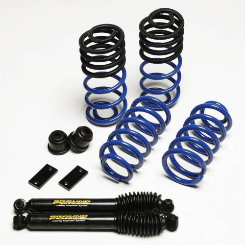 Ground Force Suspension - 9977 | Ground Force Complete Coils And Rear Shocks Lowering Kit For Chevrolet Avalanche / GMC Yukon | 2007-2014 | 1.5 Inch Front / 2.75 Inch Rear