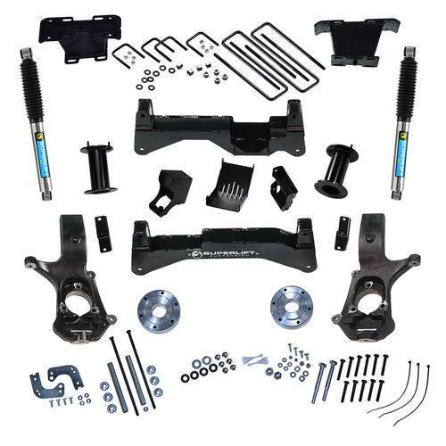 SuperLift - K899B | Superlift 8 inch Suspension Lift Kit with Bilstein Shocks (2014-2018 Silverado, Sierra 1500 4WD | OE Aluminum or Stamped Control Arms)