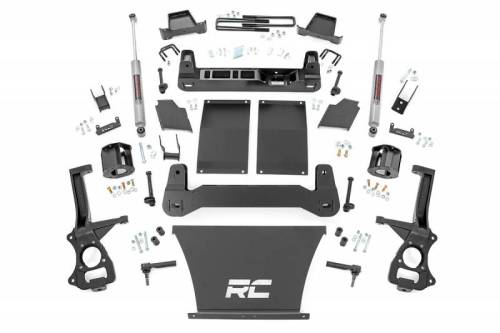 Rough Country - 21731 | Rough Country 6 Inch Lift Kit For Chevrolet Silverado 1500 2/4WD | 2019-2024 | 4.3L; 5.3L; 6.2L Engine, Rear Multi-leaf Spring, Strut Spacer With Rear N3 Shocks