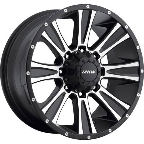 MKW Alloy - M87-2090817010B | MKW Alloy M87 20X9, 8X170 +10 | Black Finish With Machine Face | Only SOLD IN COMPLETE SETS OF 4