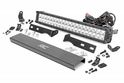 Rough Country - 70775 | Jeep 20in LED Bumper Kit | Chrome Series w/ Cool White DRL (11-20 WK2 Grand Cherokee)