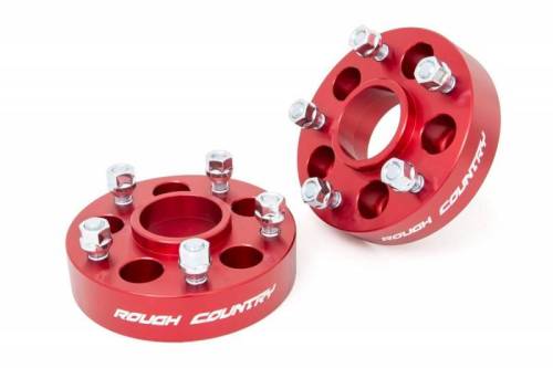 Rough Country - 1092RED | 5x4.5 to 5x5 Adapters (Pair | Red)