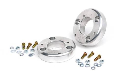 Rough Country - 569 | Rough Country 2 Inch Leveling Kit Aluminum Spacer For Ford F-150 2/4WD (2014-2023) / Raptor (2019-2020) | Aluminum Finish