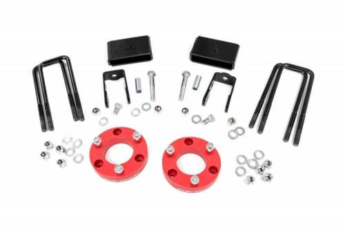 Rough Country - 868RED | Rough Country 2 Inch Leveling Lift Kit For Nissan Titan XD 2WD | 2016-2023 | Anodized Red
