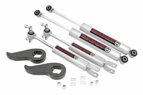 Rough Country - 959331 | 1.5 - 2in GM Leveling Torsion Bar Keys w/  N3 Shocks (11-19 2500HD/3500HD)