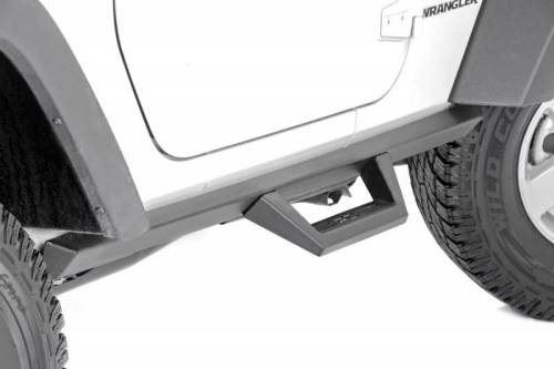 Rough Country - 90763 | Jeep Contoured Drop Steps (07-18 Wrangler JK | 2-Door)