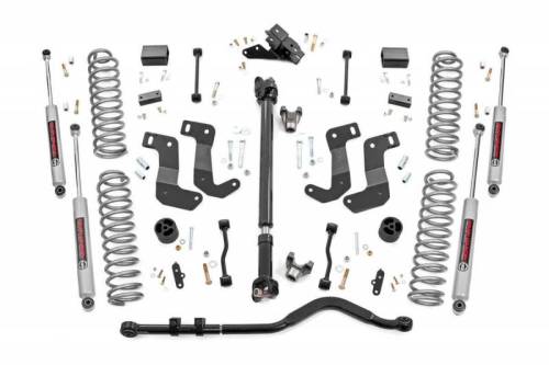 Rough Country - 69031 | Rough Country 3.5 Inch Lift Kit With Control Arm Drop Brackets For Jeep Wrangler JL Unlimited 4WD | 2018-2023 | N3 Shocks, Rubicon