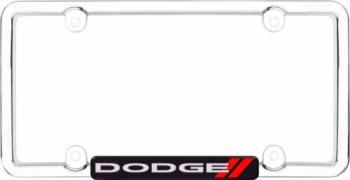 Cruiser Accessories - 11036 | Cruiser Accessories Dodge, Chrome / Red License Plate Frame