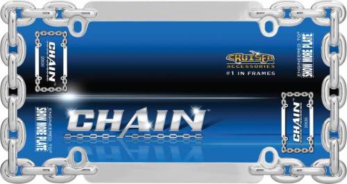 Cruiser Accessories - 20530 | Chain, Chrome License Plate Frame