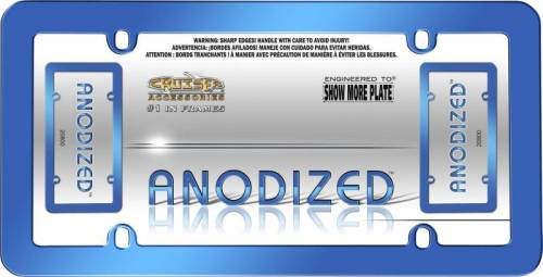 Cruiser Accessories - 20800 | Anodized Blue License Plate Frame