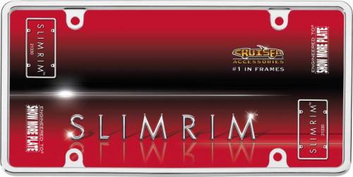 Cruiser Accessories - 21330 | Cruiser Accessories Slim Rim, Chrome License Plate Frame