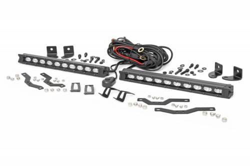 Rough Country - 70808 | Ford Dual 10in LED Black Series Grille Kit (18-20 F-150 | XLT)