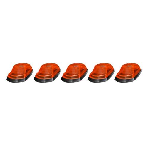 Recon Truck Accessories - 264343AM | (5-Piece Set) Amber Lens with Amber High-Power LED’s