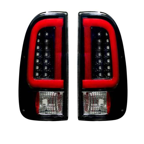Recon Truck Accessories - 264293BKS | OLED Tail Lights with Scanning OLED Turn Signals – Smoked Lens
