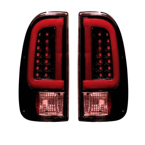 Recon Truck Accessories - 264293RBK | OLED Tail Lights – Dark Red Smoked Lens