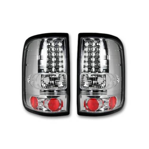 Recon Truck Accessories - 264178CL | Straight aka “Style” Side LED Tail Lights – Clear Lens