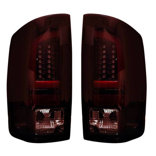 Recon Truck Accessories - 264371RBK | OLED Tail Lights – Dark Red Smoked Lens