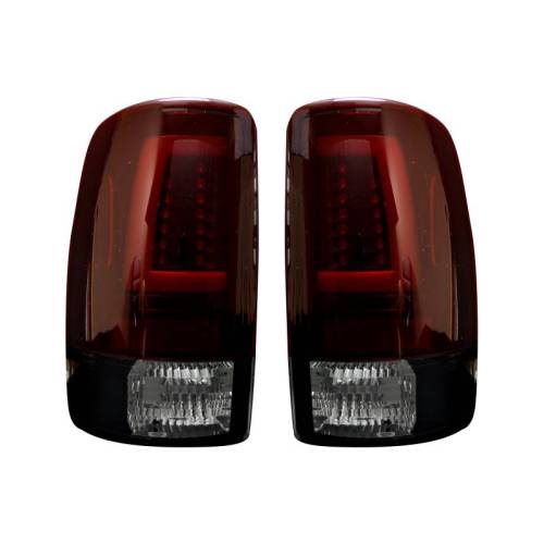 Recon Truck Accessories - 264377RBK | OLED Tail Lights – Dark Red Smoked Lens