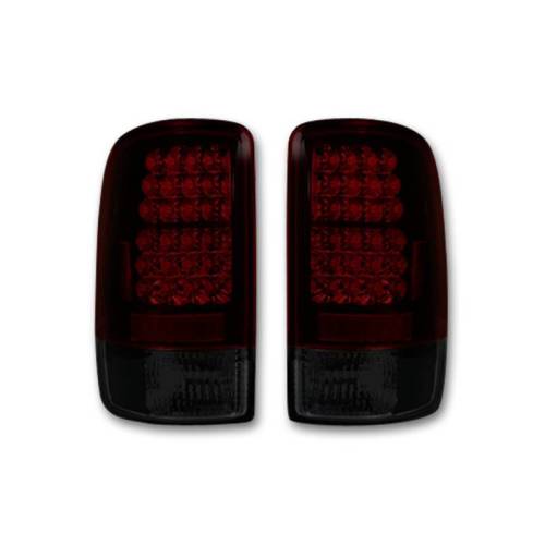 Recon Truck Accessories - 264177RBK | LED Tail Lights – Dark Red Smoked Lens