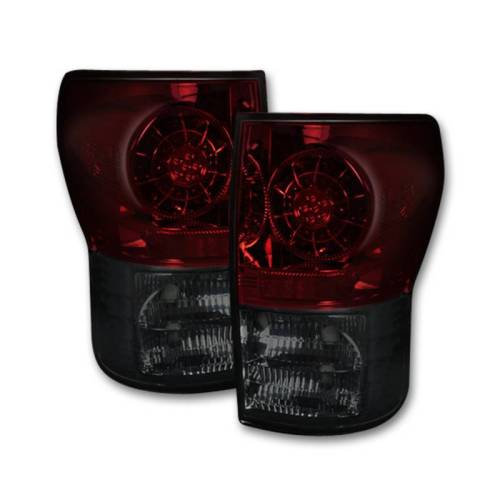 Recon Truck Accessories - 264188RBK | LED Taillights – Dark Red Smoked Lens