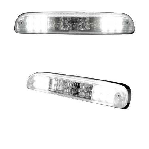 Recon Truck Accessories - 264116CL | Ford Super Duty F250HD/350/450/550 99-16 & Ranger 95-03 Explorer Sport Trac 01-05 3rd Brake Light Kit LED in Clear