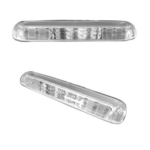 Recon Truck Accessories - 264128CL | Red LED 3rd Brake Light Kit w/ White LED Cargo Lights – Clear Lens