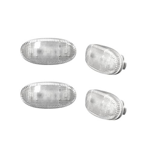 Recon Truck Accessories - 264136CL | Dually Fender Lenses (4-Piece Set) w/ 2 Red LED Lights & 2 Amber LED Lights – Clear Lens