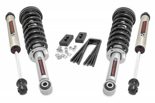 Rough Country - 56871 | Rough Country 2 Inch Lift Kit With Lifted Struts For Ford F-150 4WD | 2009-2013 | N3 Struts, V2 Monotube Shocks