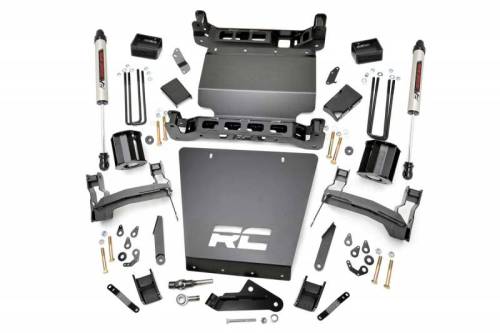 Rough Country - 29170 | 5 Inch GM Suspension Lift Kit w/ Strut Spacers, V2 Monotube Shocks