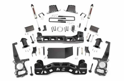 Rough Country - 57570 | 6 Inch Ford Suspension Lift Kit w/ Struts Spacers, V2 Monotube Shocks