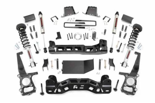 Rough Country - 57571 | 6 Inch Ford Suspension Lift Kit w/ Lifted Struts, V2 Monotube Shocks