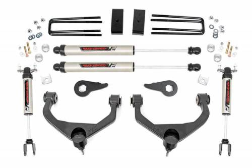 Rough Country - 95970 | 3.5 Inch GM Suspension Lift Kit w/ V2 Monotube Shocks