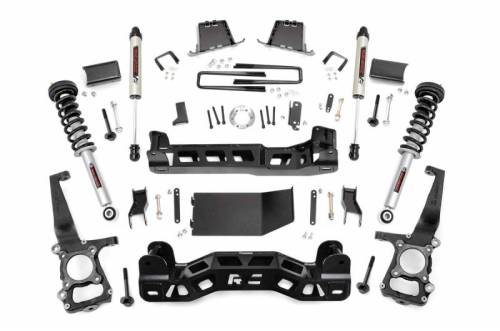 Rough Country - 59871 | 6 Inch Ford Suspension Lift Kit w/ Lifted Struts, V2 Monotube Shocks