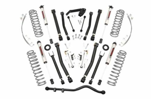 Rough Country - 67470 | 4 Inch Jeep X Series Suspension Lift Kit w/ V2 Monotube Shocks