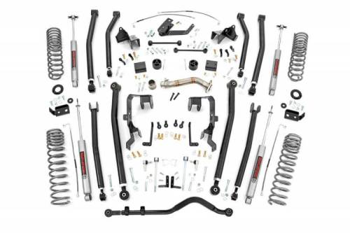 Rough Country - 79130A | 4 Inch Jeep Long Arm Suspension Lift Kit w/ Premium N3 Shocks