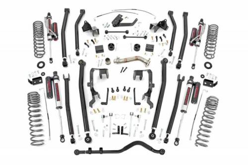 Rough Country - 79150A | 4 Inch Jeep Long Arm Suspension Lift Kit w/ Vertex Reservoir Shocks