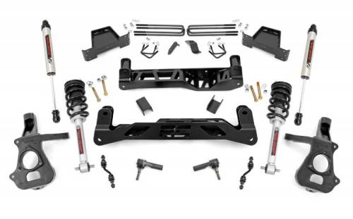 Rough Country - 18771 | 7 Inch GM Suspension Lift Kit w/ Lifted Struts, V2 Monotube Shocks