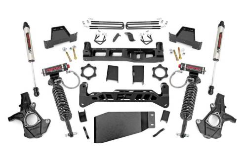 Rough Country - 26457 | 7.5 Inch GM Suspension Lift Kit w/ Vertex Coilovers, V2 Monotube Shocks