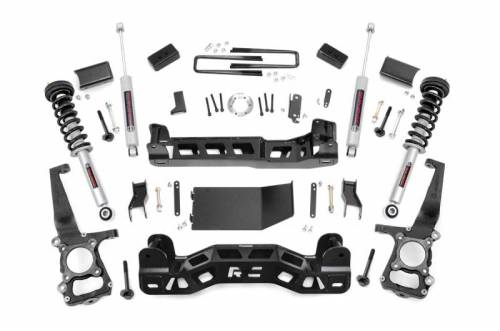 Rough Country - 57432 | 4 Inch Ford Suspension Lift Kit w/ Lifted Struts, Premium N3 Shocks