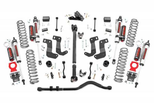 Rough Country - 62750 | Rough Country 3.5 Inch Lift Kit With Control Arm Drop Brackets For Jeep Wrangler JL 4WD | 2018-2023 | Vertex Reservoir Shocks, Non-Rubicon