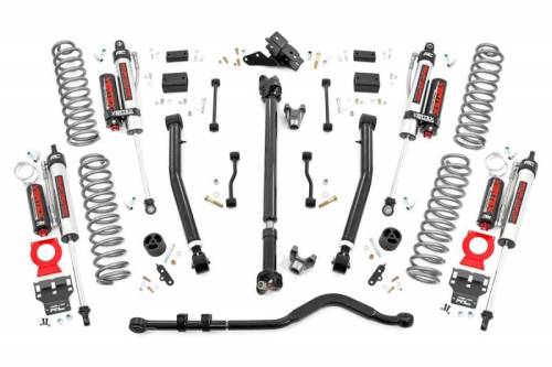 Rough Country - 90950 | Rough Country 3.5 Inch Lift Kit With Adjustable Control Arm For Jeep Wrangler JL | 2018-2023 | Vertex Reservoir Shocks, Rubicon