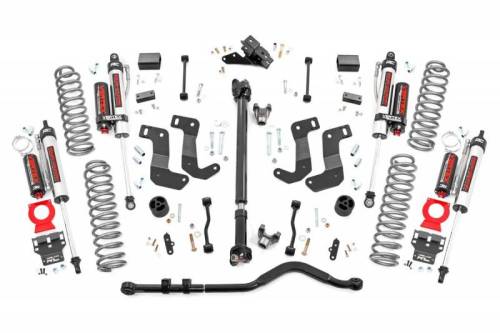 Rough Country - 69050 | Rough Country 3.5 Inch Lift Kit With Control Arm Drop Brackets For Jeep Wrangler JL Unlimited 4WD | 2018-2023 | Vertex Reservoir Shocks, Rubicon