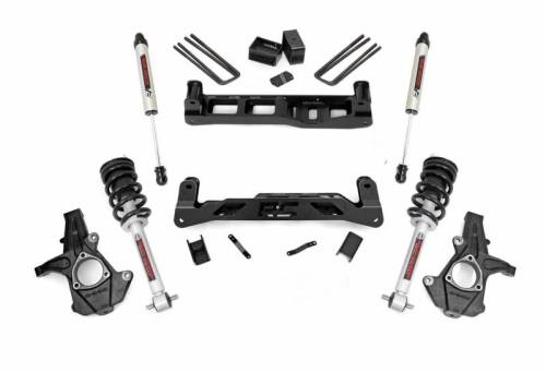 Rough Country - 26371 | 7.5 Inch GM Suspension Lift Kit w/ Lifted Struts, V2 Monotube Shocks