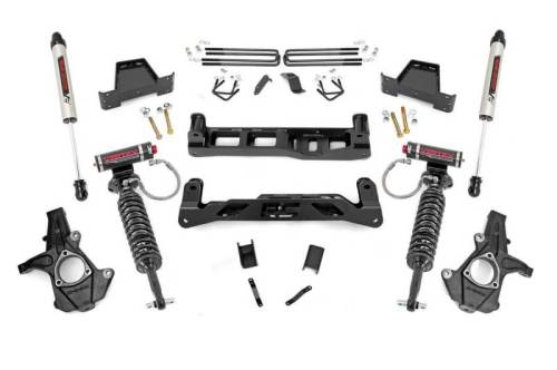 Rough Country - 26357 | Rough Country 7.5 Inch Lift Kit For Chevrolet Silverado / GMC Sierra 1500 | 2007-2013 | Vertex Coilovers, V2 Monotube Shocks