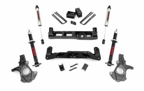 Rough Country - 24871 | 5 Inch GM Suspension Lift Kit w. Lifted Struts, V2 Monotube Shocks