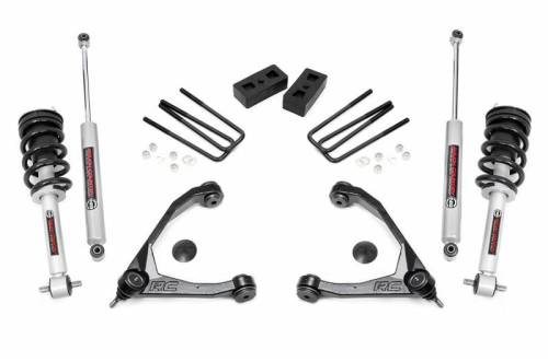 Rough Country - 246.23 | 3.5 Inch GM Suspension Lift Kit w/ Lifted Struts, Premium N3 Shocks