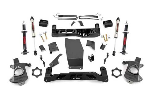 Rough Country - 22371 | 5 Inch GM Suspension Lift Kit w/ Lifted Struts, V2 Monotube Shocks