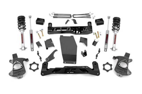 Rough Country - 22434 | 5 Inch GM Suspension Lift Kit w/ Lifted Struts, Premium N3 Shocks