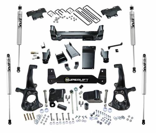 SuperLift - K150F | Superlift 6 Inch Suspension Lift Kit with Fox 2.0 Shocks (2011-2019 Silverado, Sierra 2500HD, 3500 HD 4WD)