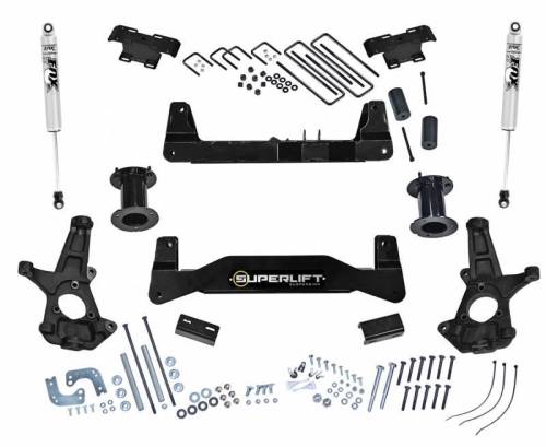 SuperLift - K180F | Superlift 6.5 inch Suspension Lift Kit with Fox 2.0 Shocks (2007-2016 Silverado, Sierra 1500 | OE Cast Steel Control Arms)